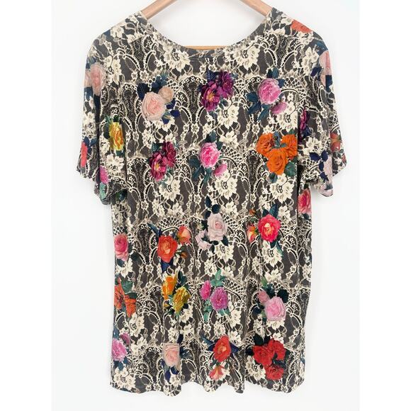 Johnny Was The Janie Favorite Short Sleeve V-Neck Swing Tee Size XL - Picture 7 of 12